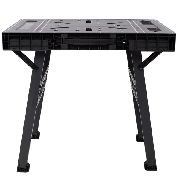 English Elm Foldable Workbench with 1650lb Capacity Quick Setup Garage Workshop Portable Station W465P304916