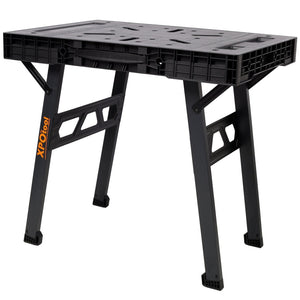 English Elm Foldable Workbench with 1650lb Capacity Quick Setup Garage Workshop Portable Station W465P304916