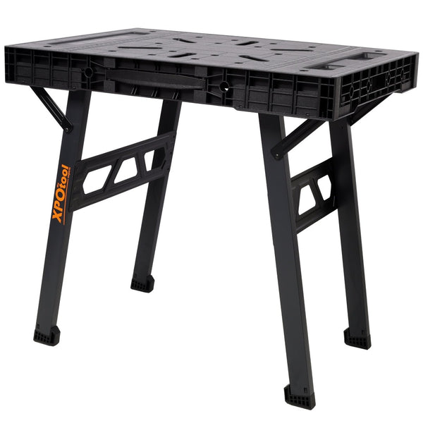 English Elm Foldable Workbench with 1650lb Capacity Quick Setup Garage Workshop Portable Station W465P304916