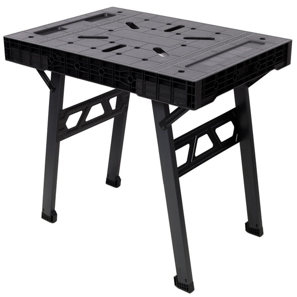 English Elm Foldable Workbench with 1650lb Capacity Quick Setup Garage Workshop Portable Station W465P304916