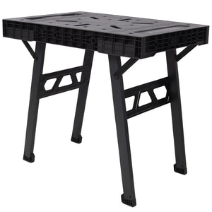 English Elm Foldable Workbench with 1650lb Capacity Quick Setup Garage Workshop Portable Station W465P304916