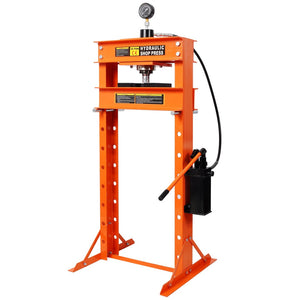 English Elm 30 Ton H-frame Hydraulic Shop Press with Adjustable Height Gauge for Garage Use W465P304919