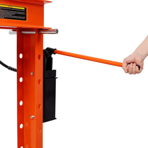 English Elm 30 Ton H-frame Hydraulic Shop Press with Adjustable Height Gauge for Garage Use W465P304919