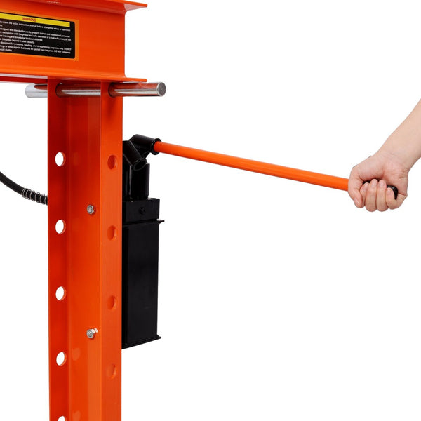 English Elm 30 Ton H-frame Hydraulic Shop Press with Adjustable Height Gauge for Garage Use W465P304919