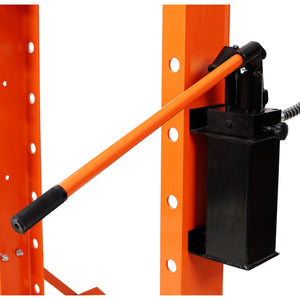 English Elm 30 Ton H-frame Hydraulic Shop Press with Adjustable Height Gauge for Garage Use W465P304919