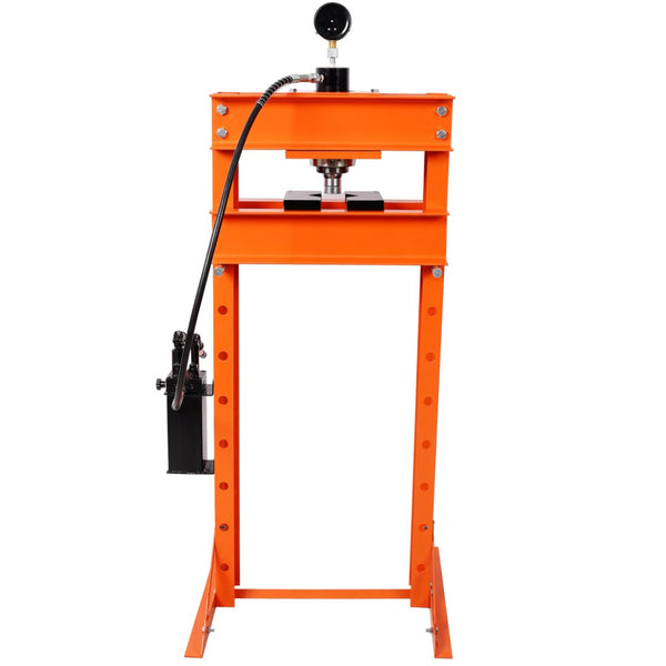 English Elm 30 Ton H-frame Hydraulic Shop Press with Adjustable Height Gauge for Garage Use W465P304919
