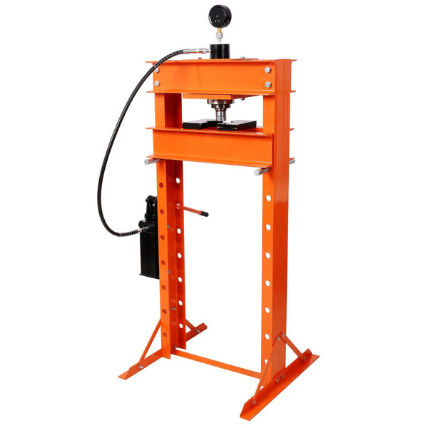 English Elm 30 Ton H-frame Hydraulic Shop Press with Adjustable Height Gauge for Garage Use W465P304919