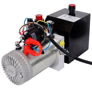 English Elm Heavy Duty 12v Dc Hydraulic Pump Unit 3qt Steel Tank for Dump Trailers Lifting W465P310717