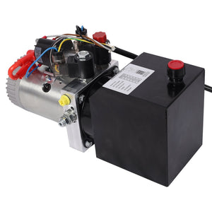 English Elm Heavy Duty 12v Dc Hydraulic Pump Unit 3qt Steel Tank for Dump Trailers Lifting W465P310717