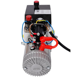 English Elm Heavy Duty 12v Dc Hydraulic Pump Unit 3qt Steel Tank for Dump Trailers Lifting W465P310717