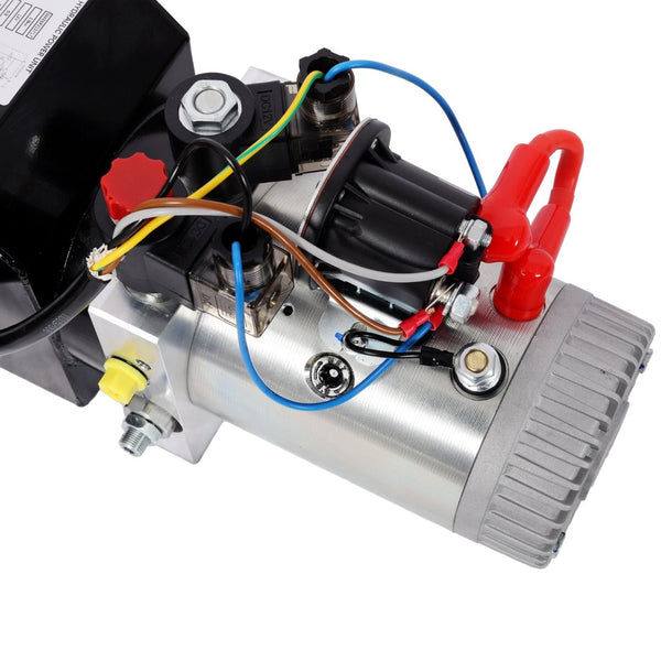 English Elm Heavy Duty 12v Dc Hydraulic Pump Unit 3qt Steel Tank for Dump Trailers Lifting W465P310717
