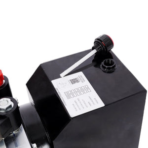 English Elm Heavy Duty 12v Dc Hydraulic Pump Unit 3qt Steel Tank for Dump Trailers Lifting W465P310717