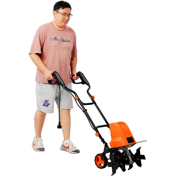 English Elm 13.5amp Corded Electric Garden Tiller with 24 Steel Tines and 18 Inch Working Width W465P311043