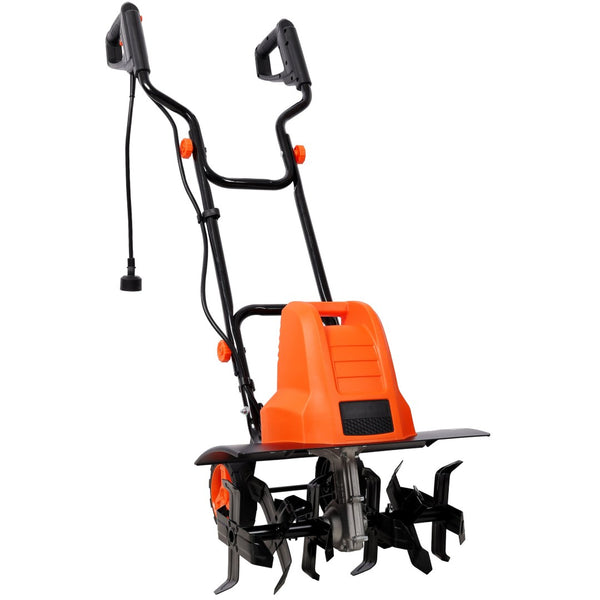 English Elm 13.5amp Corded Electric Garden Tiller with 24 Steel Tines and 18 Inch Working Width W465P311043