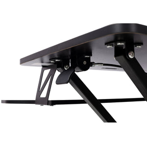 English Elm Adjustable Sit Stand Desk Converter with Gas Spring and Sliding Keyboard Tray Black W465P318123