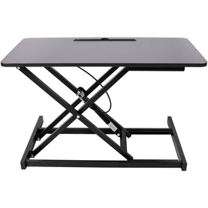 English Elm Adjustable Sit Stand Desk Converter with Gas Spring and Sliding Keyboard Tray Black W465P318123