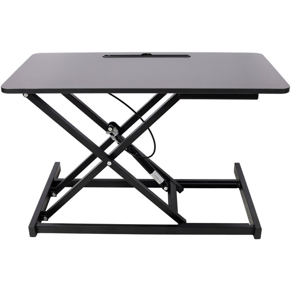 English Elm Adjustable Sit Stand Desk Converter with Gas Spring and Sliding Keyboard Tray Black W465P318123