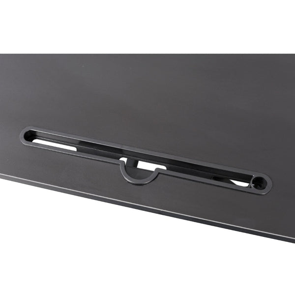 English Elm Adjustable Sit Stand Desk Converter with Gas Spring and Sliding Keyboard Tray Black W465P318123