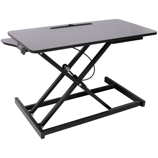 English Elm Adjustable Sit Stand Desk Converter with Gas Spring and Sliding Keyboard Tray Black W465P318123