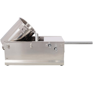English Elm 3l/7lbs Horizontal Sausage Stuffer Stainless Steel Manual Machine with 4 Nozzles W465P320404