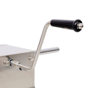 English Elm 3l/7lbs Horizontal Sausage Stuffer Stainless Steel Manual Machine with 4 Nozzles W465P320404
