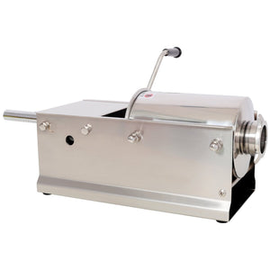 English Elm 3l/7lbs Horizontal Sausage Stuffer Stainless Steel Manual Machine with 4 Nozzles W465P320404