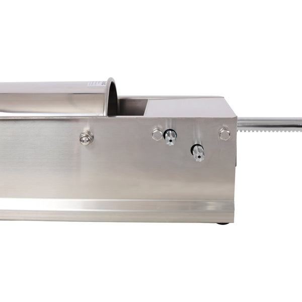 English Elm 3l/7lbs Horizontal Sausage Stuffer Stainless Steel Manual Machine with 4 Nozzles W465P320404