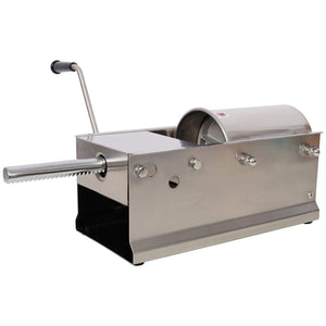 English Elm 3l/7lbs Horizontal Sausage Stuffer Stainless Steel Manual Machine with 4 Nozzles W465P320404
