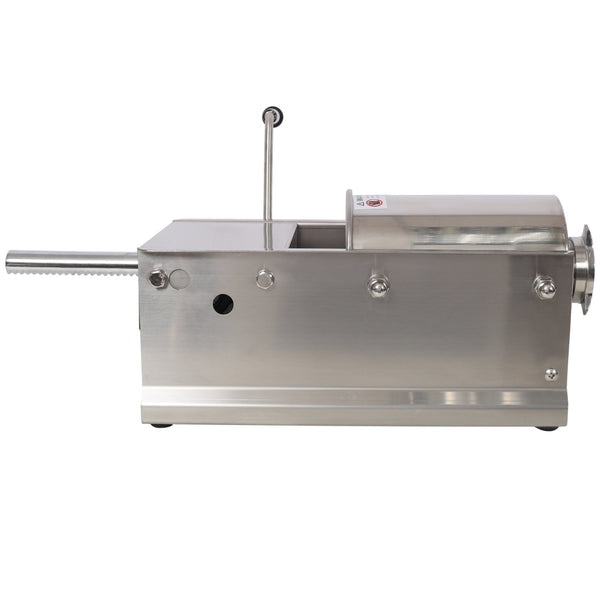 English Elm 3l/7lbs Horizontal Sausage Stuffer Stainless Steel Manual Machine with 4 Nozzles W465P320404