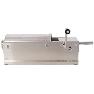 English Elm 5l/11lbs Horizontal Sausage Stuffer Stainless Steel Manual Press with Four Stuffing Tubes W465P320406