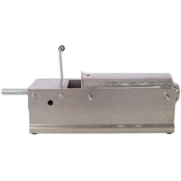 English Elm 5l/11lbs Horizontal Sausage Stuffer Stainless Steel Manual Press with Four Stuffing Tubes W465P320406