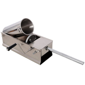 English Elm 5l/11lbs Horizontal Sausage Stuffer Stainless Steel Manual Press with Four Stuffing Tubes W465P320406