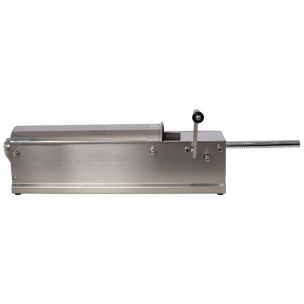 English Elm 7l/15lbs Horizontal Stainless Steel Sausage Stuffer Manual with Four Filling Nozzles W465P320411