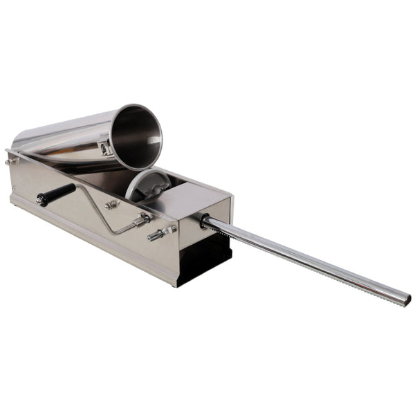 English Elm 7l/15lbs Horizontal Stainless Steel Sausage Stuffer Manual with Four Filling Nozzles W465P320411