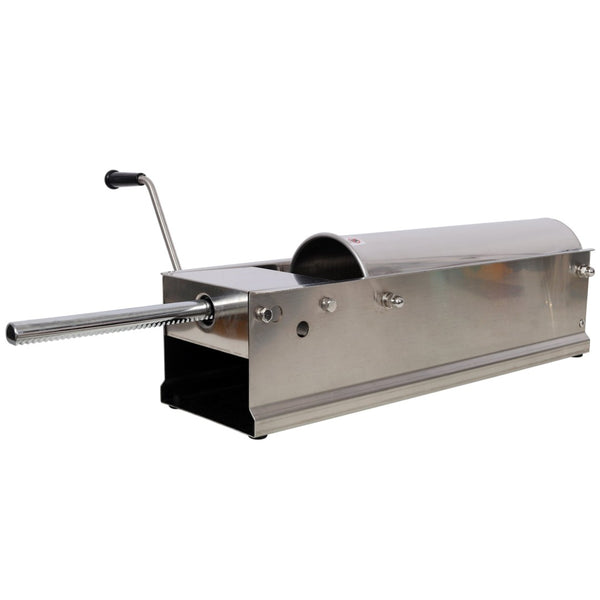 English Elm 7l/15lbs Horizontal Stainless Steel Sausage Stuffer Manual with Four Filling Nozzles W465P320411
