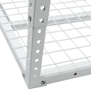 English Elm 2x8ft Overhead Garage Storage Rack Heavy Duty Steel Ceiling Mount 400lb Capacity White W465P325878