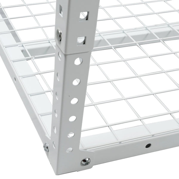 English Elm 2x8ft Overhead Garage Storage Rack Heavy Duty Steel Ceiling Mount 400lb Capacity White W465P325878