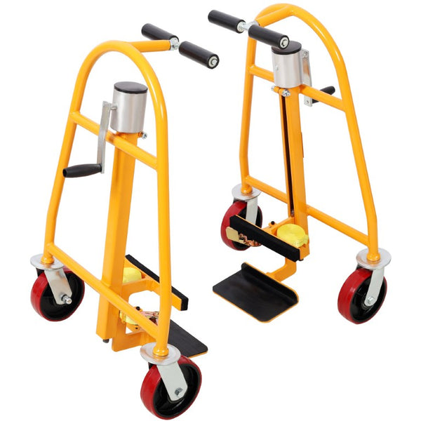 English Elm 2Pack Heavy Duty Furniture Movers with Ratchet Straps and Swivel Casters for Safe Transport Yellow 22.8 L x 14 W x 31.5 H W465P327700