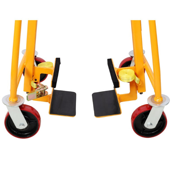 English Elm 2Pack Heavy Duty Furniture Movers with Ratchet Straps and Swivel Casters for Safe Transport Yellow 22.8 L x 14 W x 31.5 H W465P327700