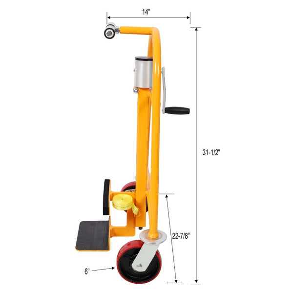 English Elm 2Pack Heavy Duty Furniture Movers with Ratchet Straps and Swivel Casters for Safe Transport Yellow 22.8 L x 14 W x 31.5 H W465P327700