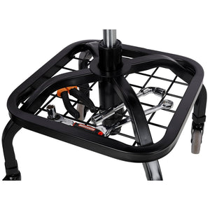 English Elm Rolling Mechanic Stool Heavy Duty Padded Swivel Seat Adjustable for Garage Workshop W465P327703