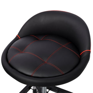 English Elm Rolling Mechanic Stool Heavy Duty Padded Swivel Seat Adjustable for Garage Workshop W465P327703