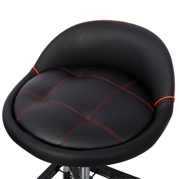 English Elm Rolling Mechanic Stool Heavy Duty Padded Swivel Seat Adjustable for Garage Workshop W465P327703