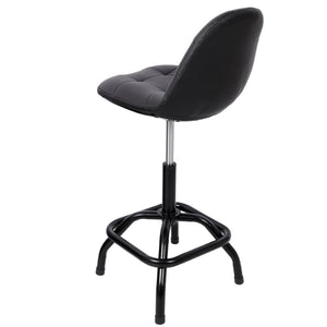 English Elm 360° Swivel High Back Bar Stool Adjustable Metal Frame for Kitchen Island or Pub W465P327705