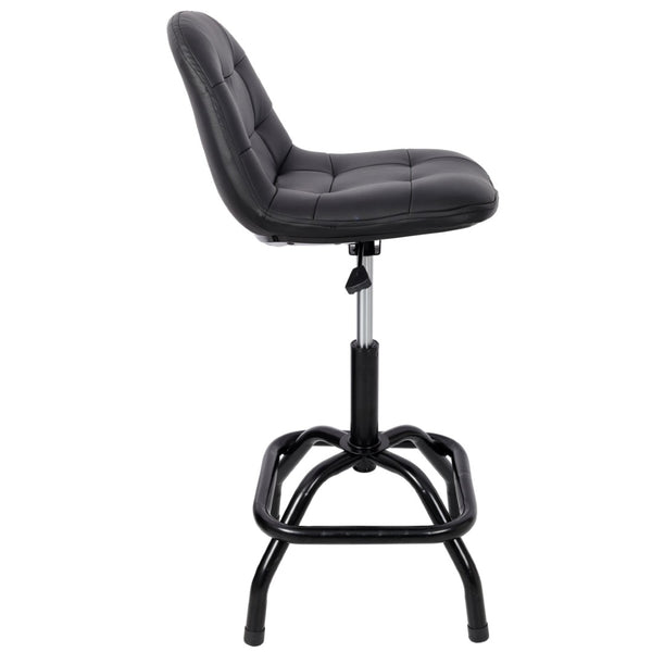 English Elm 360° Swivel High Back Bar Stool Adjustable Metal Frame for Kitchen Island or Pub W465P327705