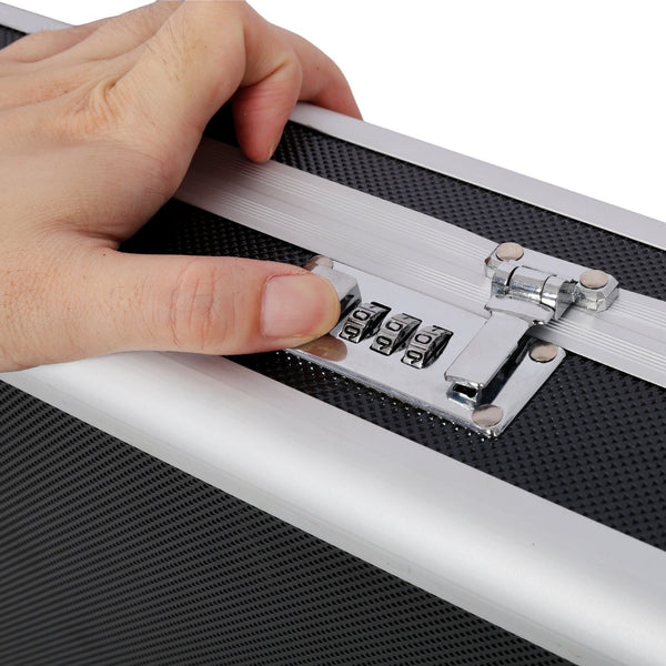 English Elm Aluminum Reinforced Hard Case Locking Handgun Storage Box with Foam Lined Interior W465P331003