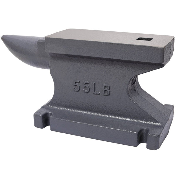 English Elm 55lb(25kg)cast Iron Anvil with Square Horn Hardy Hole and Polished Forging Surface W465P332137