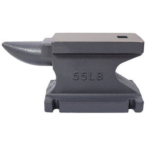 English Elm 55lb(25kg)cast Iron Anvil with Square Horn Hardy Hole and Polished Forging Surface W465P332137
