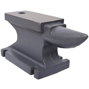 English Elm 55lb(25kg)cast Iron Anvil with Square Horn Hardy Hole and Polished Forging Surface W465P332137