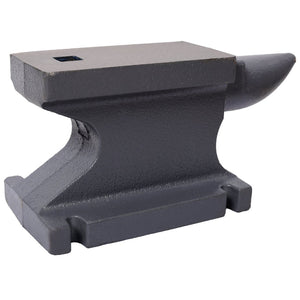 English Elm 55lb(25kg)cast Iron Anvil with Square Horn Hardy Hole and Polished Forging Surface W465P332137
